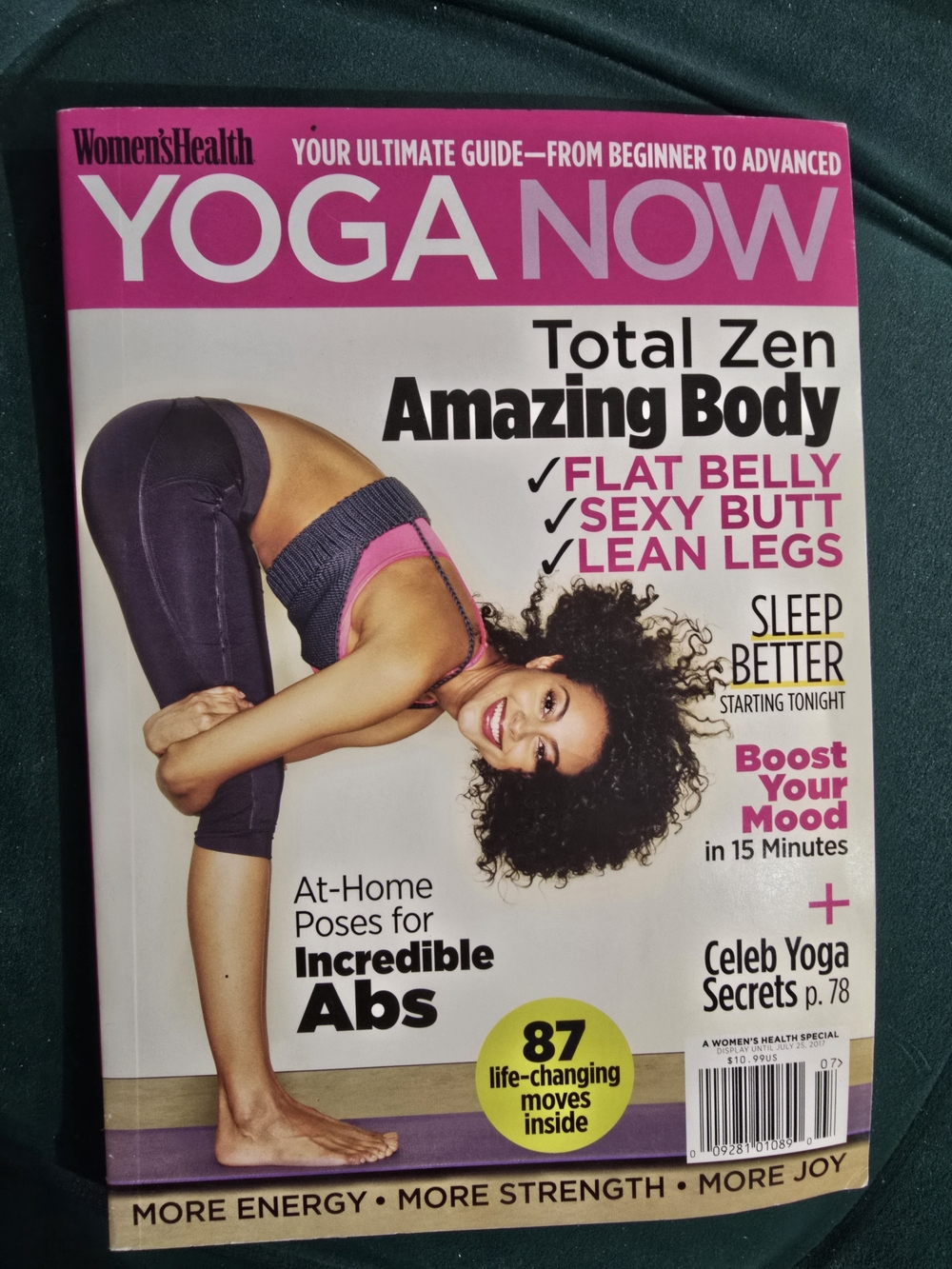 Yoga Now Magazine Cover - Pink Athletic Top